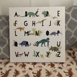 Dinosaur ABC wall canvas